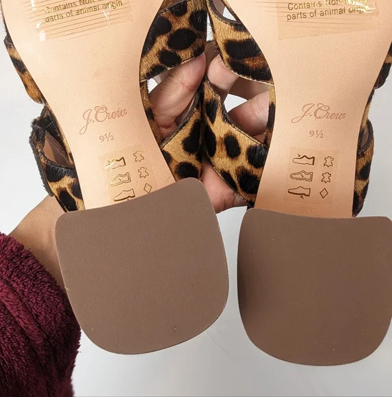 NWOT Jcrew Leopard Penny Slides - Picture 14 of 16